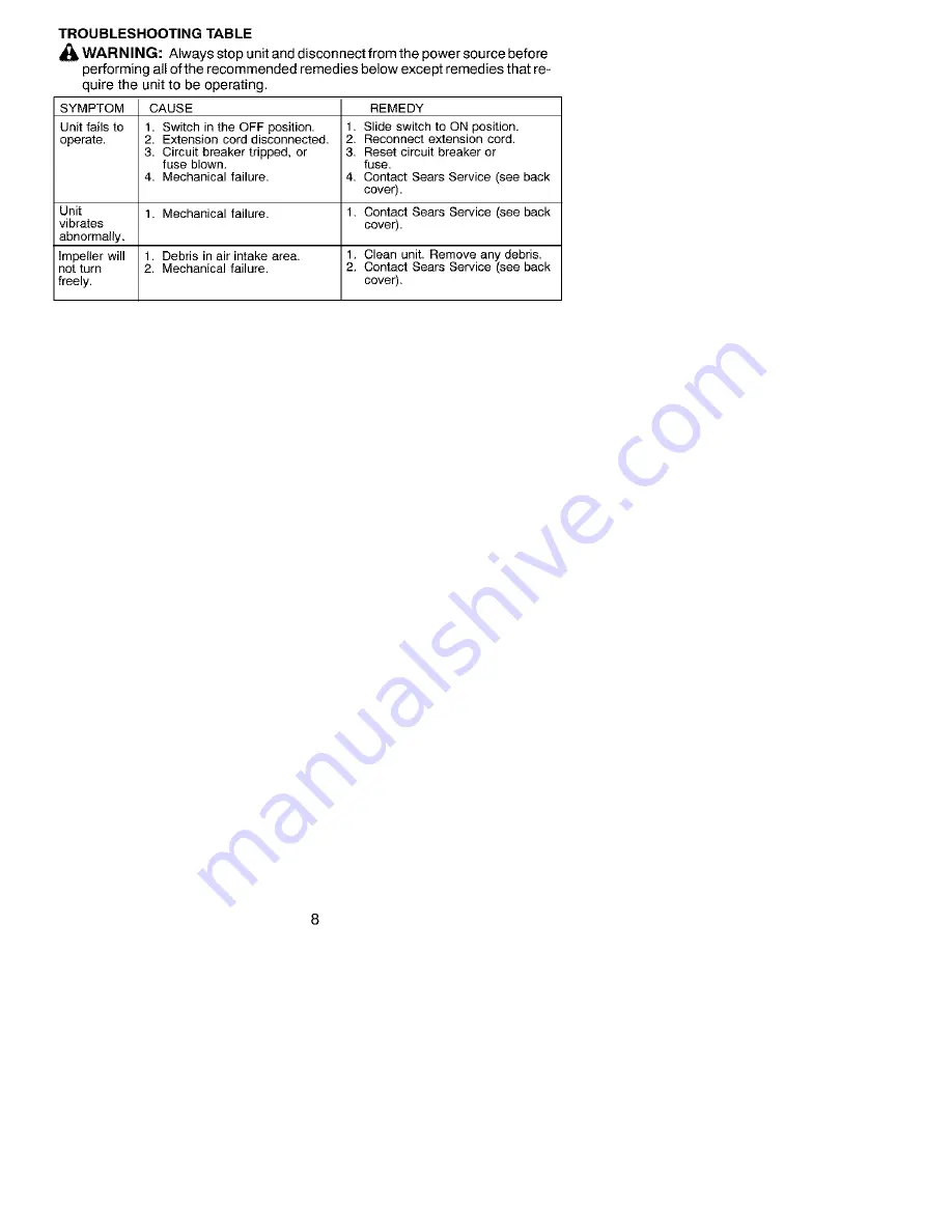 Craftsman 358.799341 Instruction Manual Download Page 8