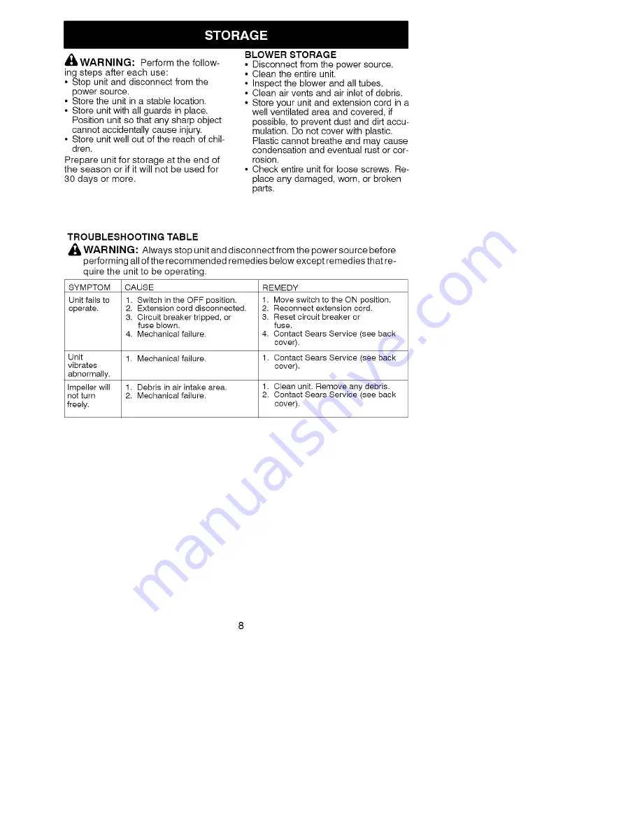 Craftsman 358.799343 Operator'S Manual Download Page 8