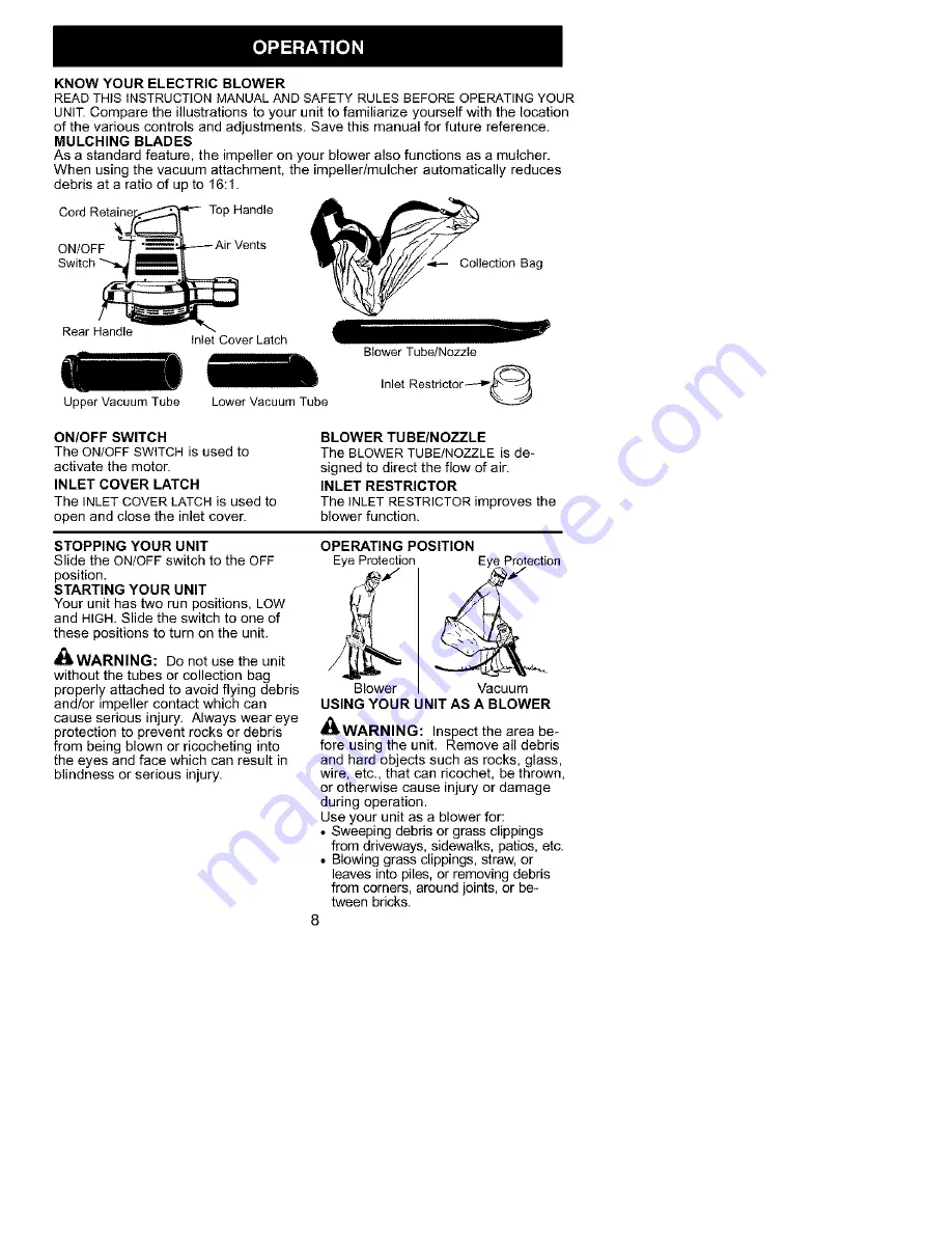 Craftsman 358.799431 Скачать руководство пользователя страница 8