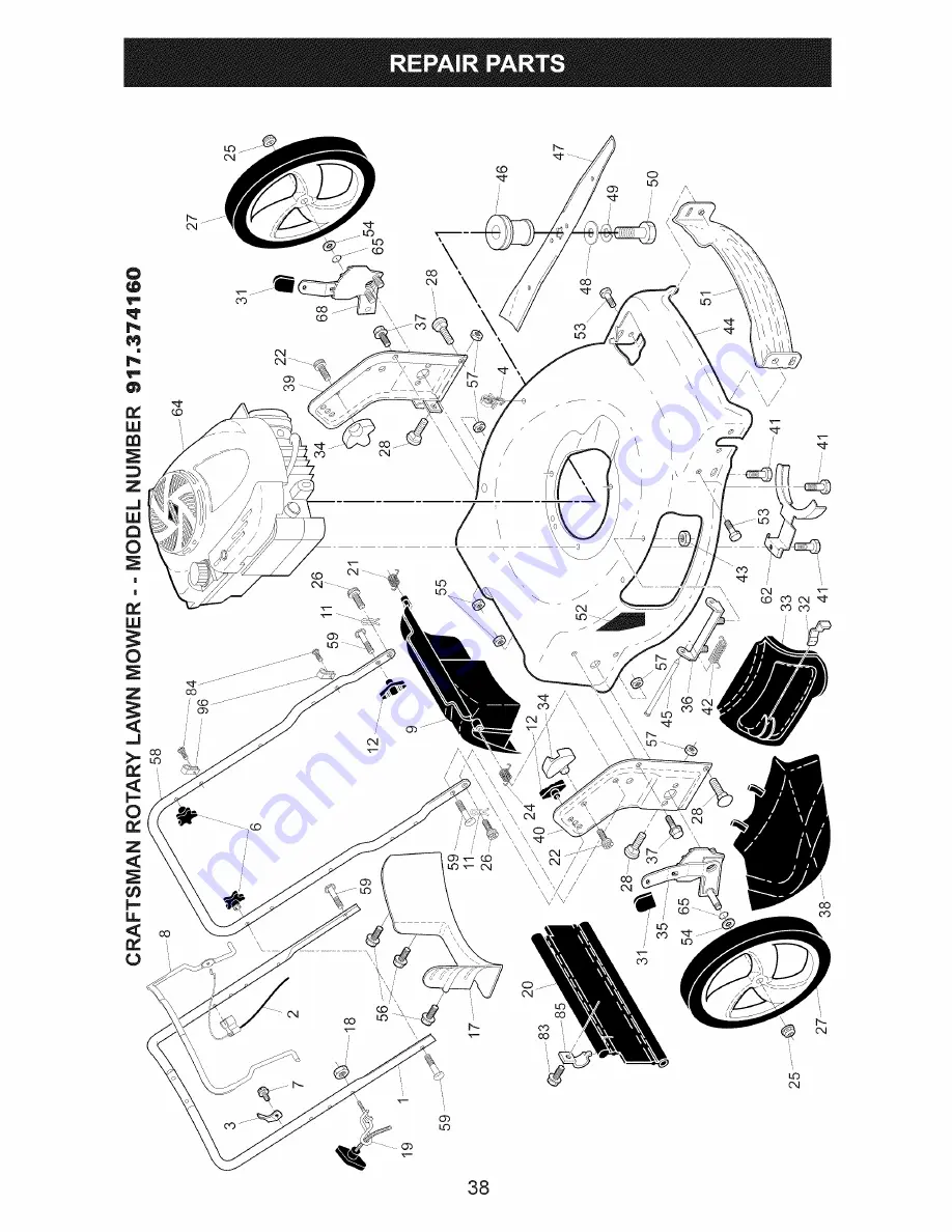 Craftsman 37416 Owner'S Manual Download Page 38