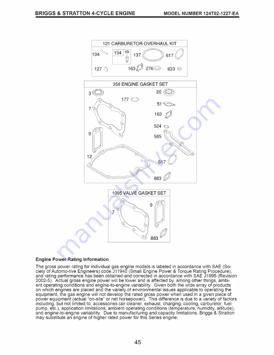 Craftsman 37623 Owner'S Manual Download Page 45