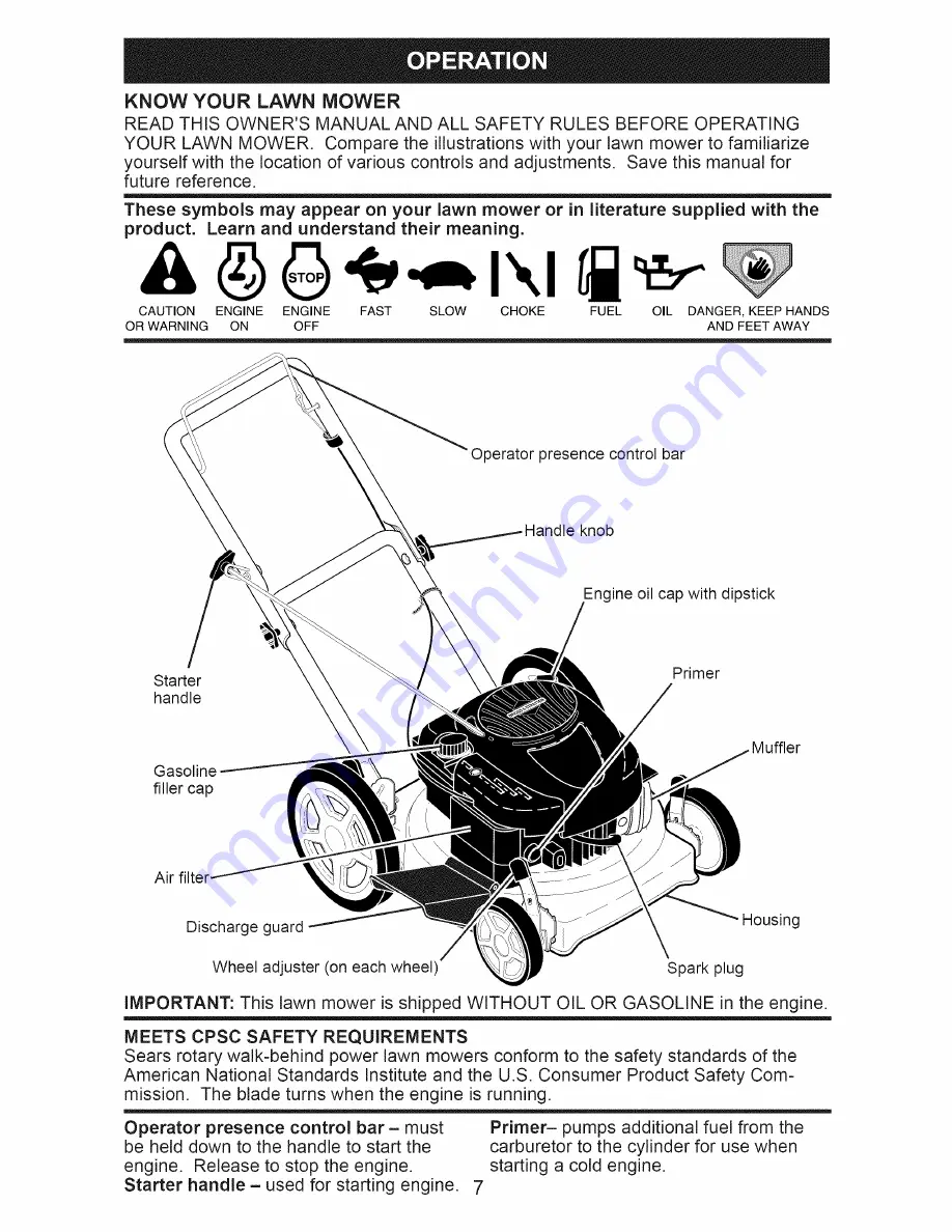 Craftsman 38527 Owner'S Manual Download Page 7