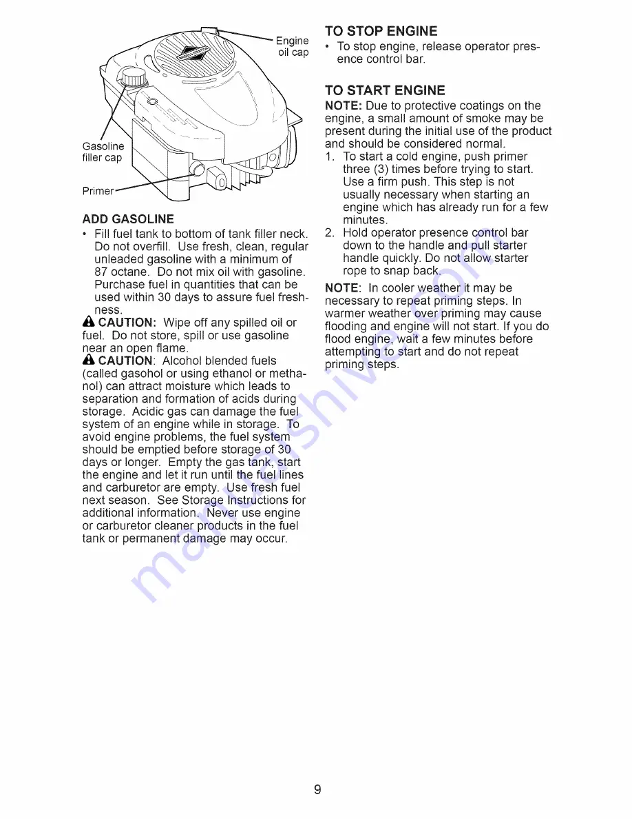 Craftsman 38527 Owner'S Manual Download Page 9