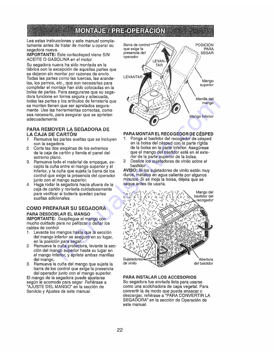 Craftsman 38819 Owner'S Manual Download Page 22