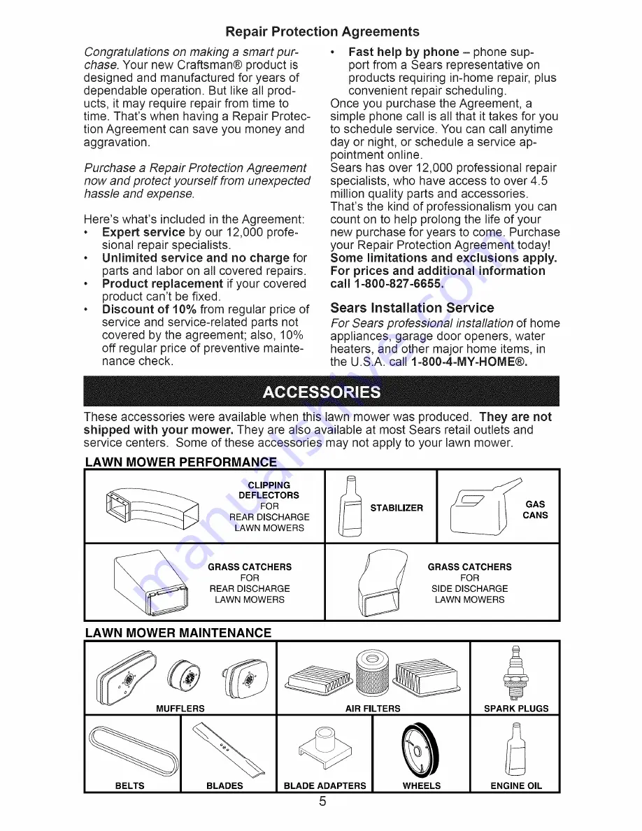 Craftsman 38905 - Rear Bag Push Lawn Mower Скачать руководство пользователя страница 5