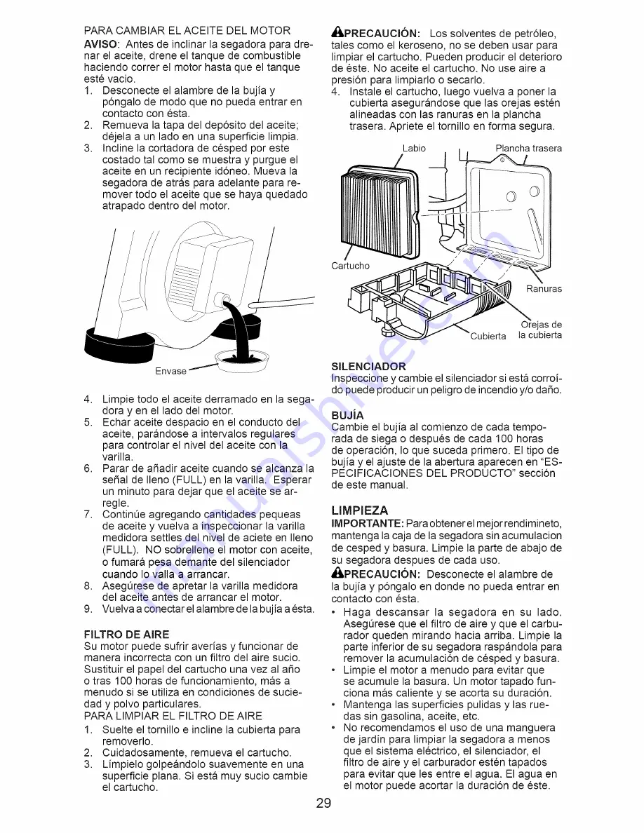 Craftsman 38905 - Rear Bag Push Lawn Mower Скачать руководство пользователя страница 29