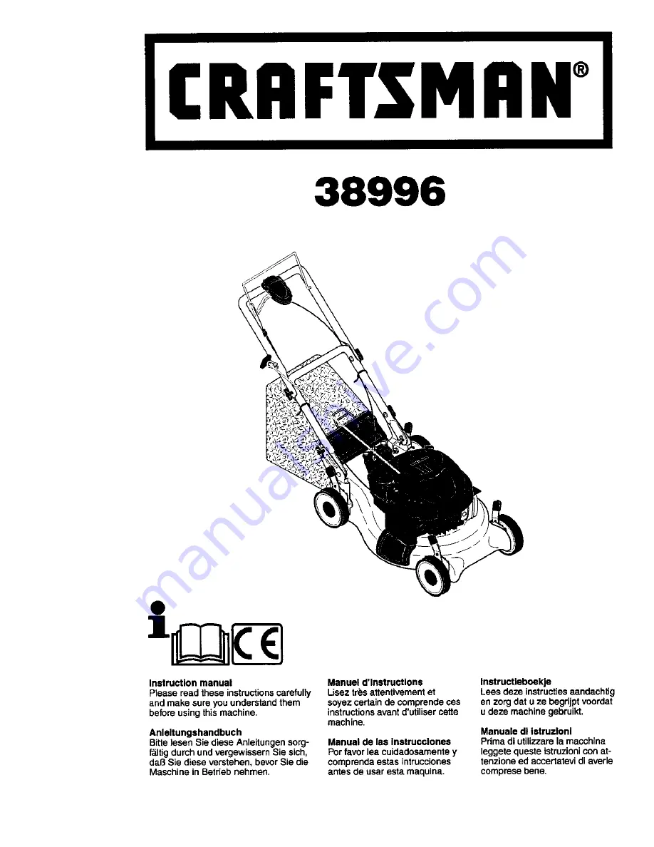 Craftsman 38996 Скачать руководство пользователя страница 1