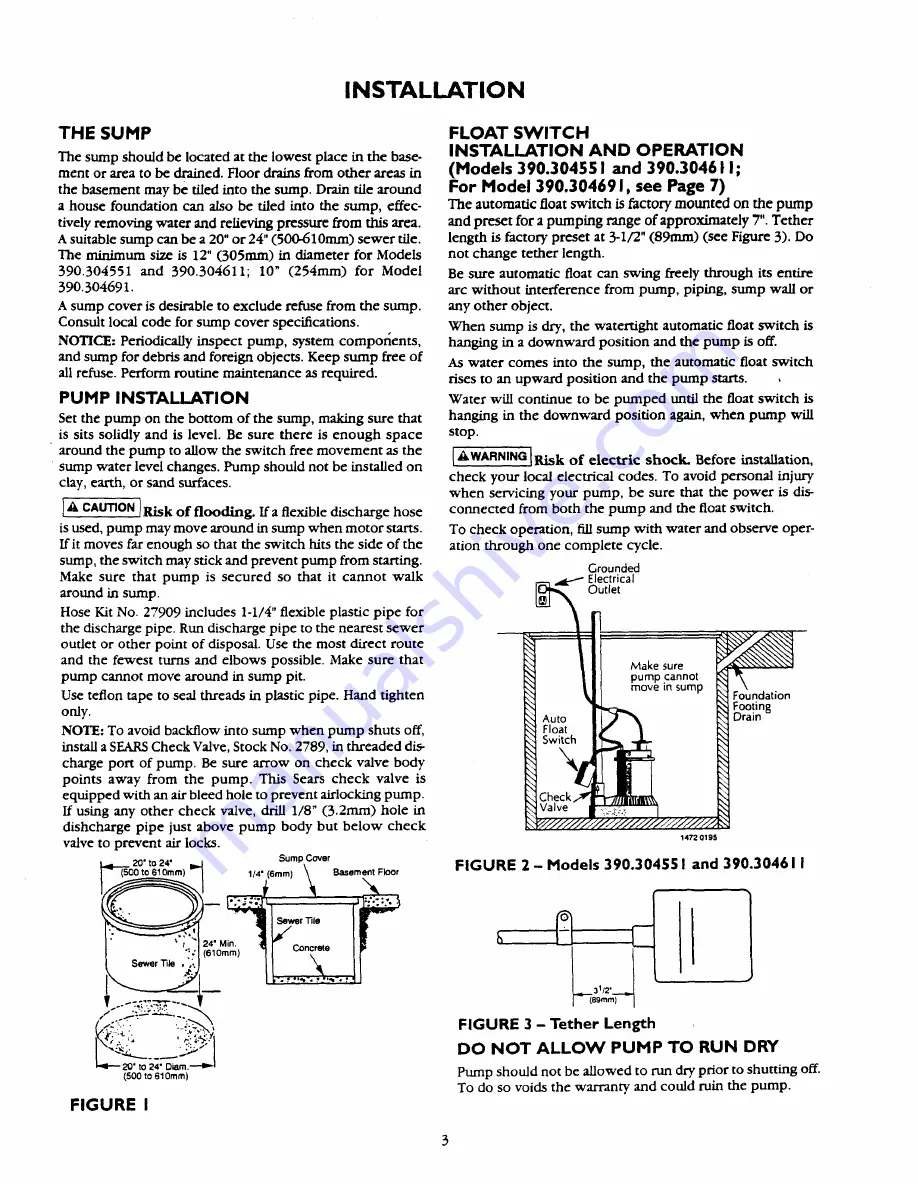 Craftsman 390.304551 Скачать руководство пользователя страница 3