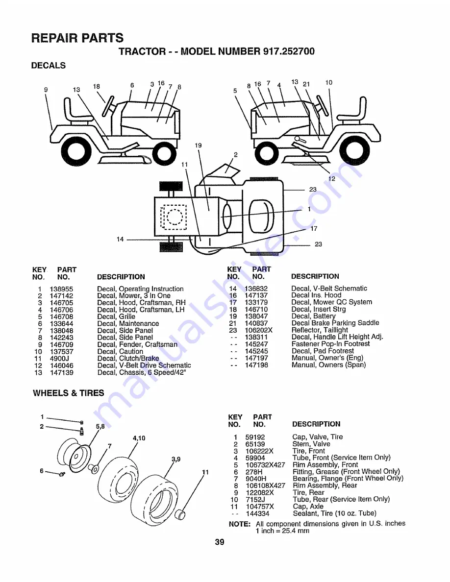 Craftsman 3One 917.252700 Скачать руководство пользователя страница 39