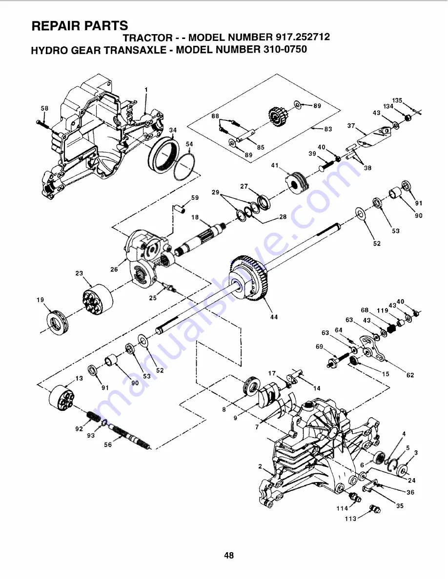 Craftsman 3One 917.252712 Скачать руководство пользователя страница 48