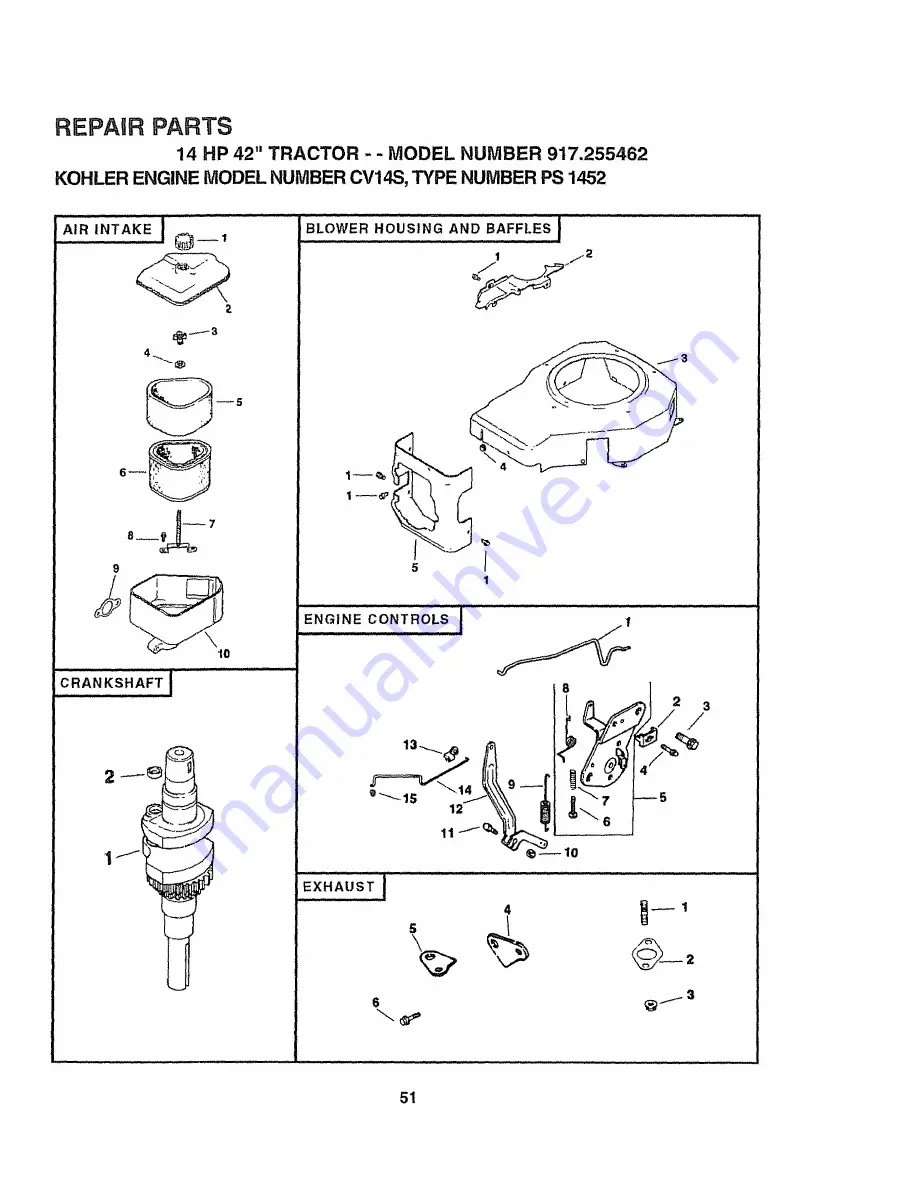 Craftsman 3One 917.255462 Owner'S Manual Download Page 51