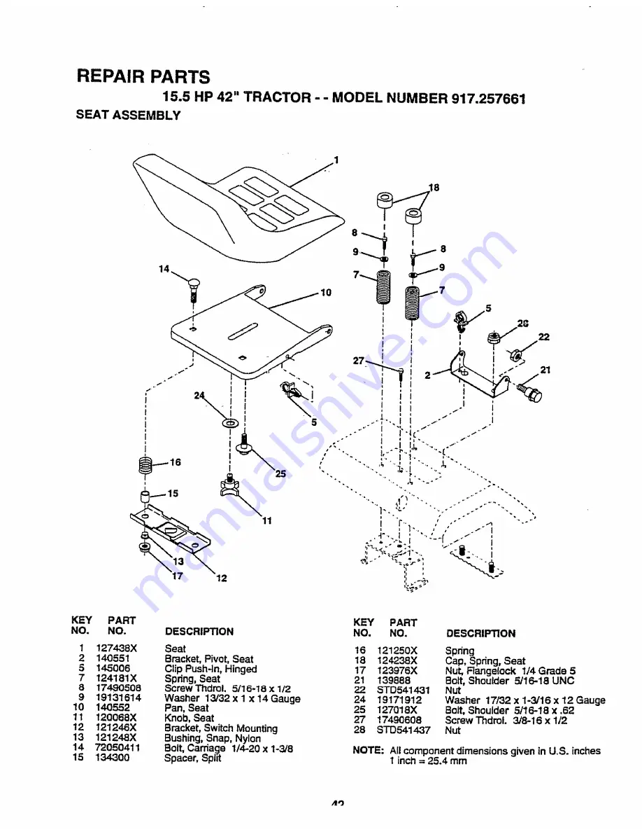 Craftsman 3One 917.257661 Owner'S Manual Download Page 42