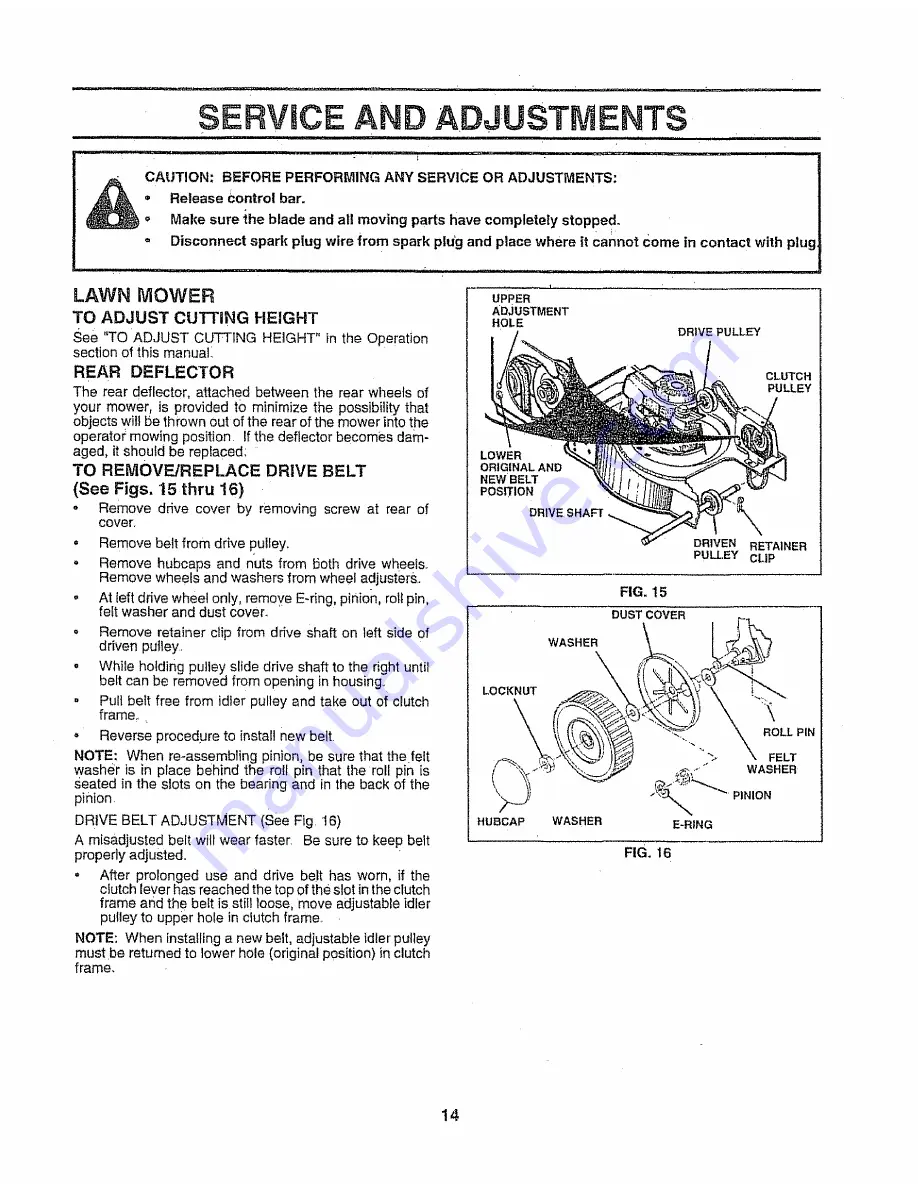 Craftsman 3One 917.372823 Owner'S Manual Download Page 14