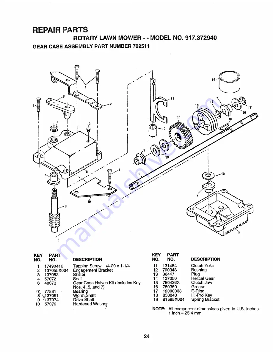 Craftsman 3One 917.372940 Скачать руководство пользователя страница 24