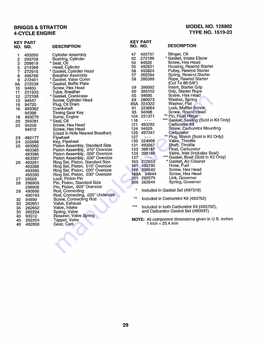 Craftsman 3One 917.372940 Owner'S Manual Download Page 29