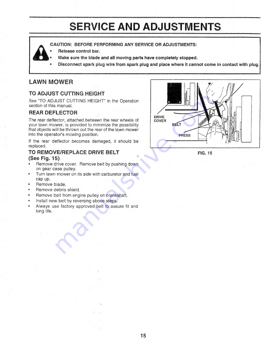 Craftsman 3One 917.373680 Owner'S Manual Download Page 15