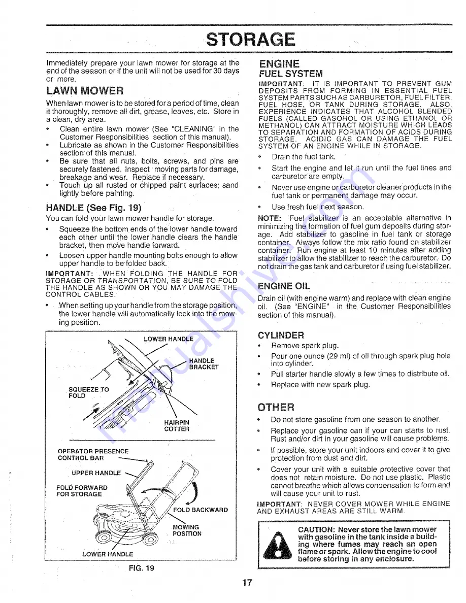 Craftsman 3One 917.373680 Owner'S Manual Download Page 17