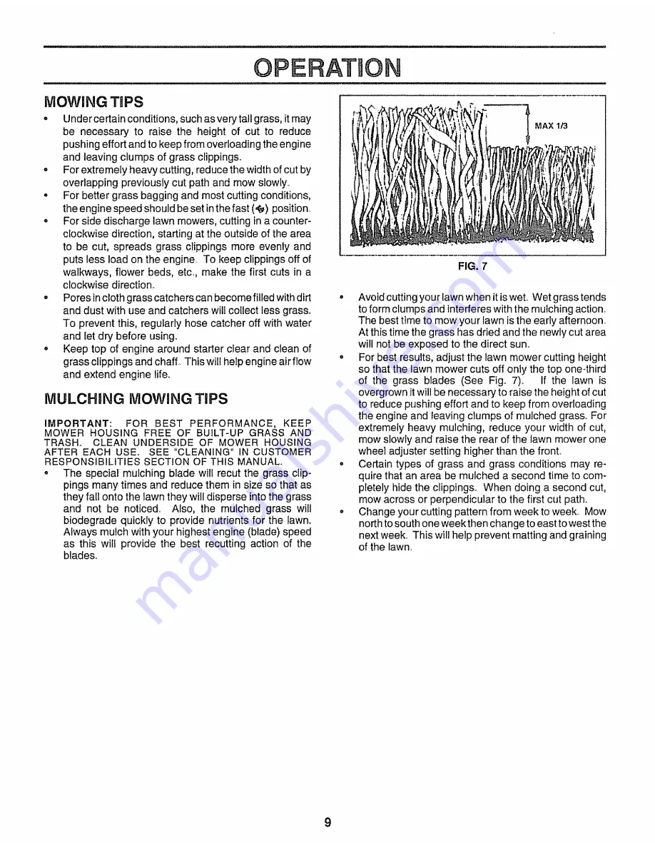 Craftsman 3One 917.380542 Owner'S Manual Download Page 9