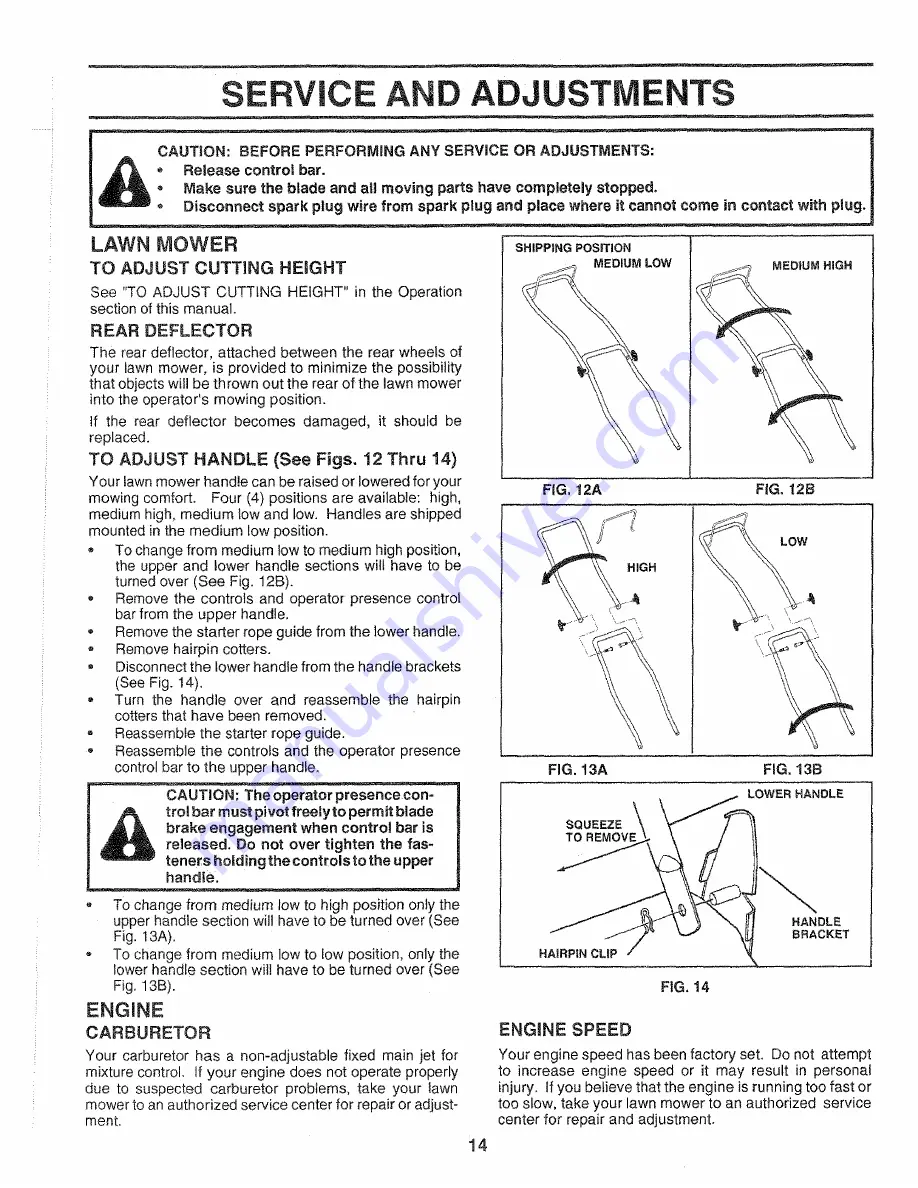 Craftsman 3One 917.383640 Owner'S Manual Download Page 14