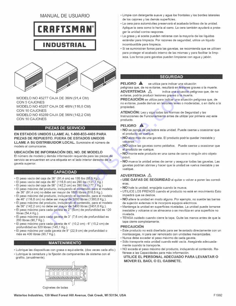 Craftsman 45277 Скачать руководство пользователя страница 6