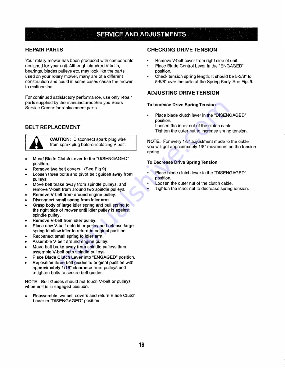 Craftsman 486.243294 Owner'S Manual Download Page 16