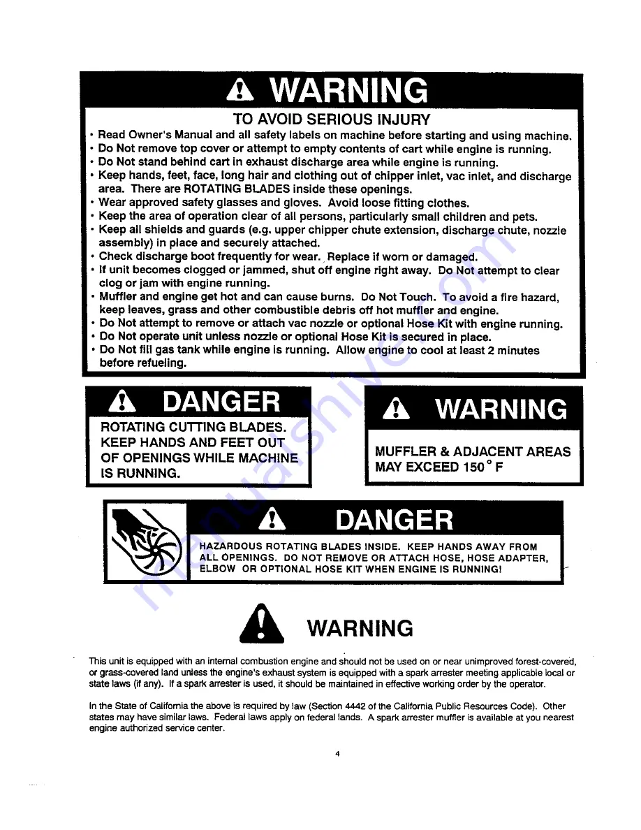 Craftsman 486.24515 Operator'S Manual Download Page 4