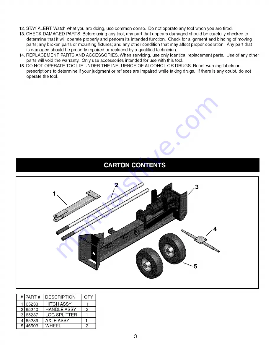 Craftsman 486.24540 Скачать руководство пользователя страница 3