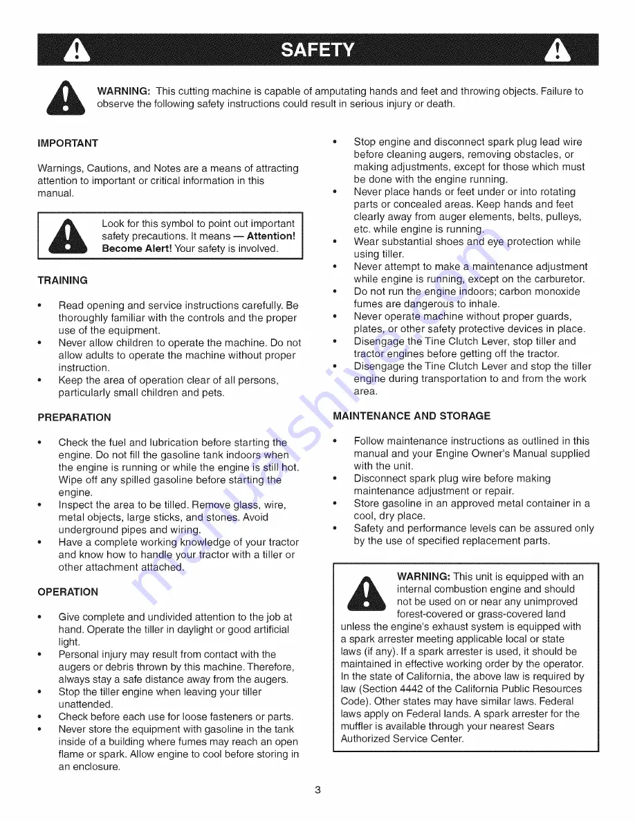 Craftsman 486.252445 Owner'S Manual Download Page 3