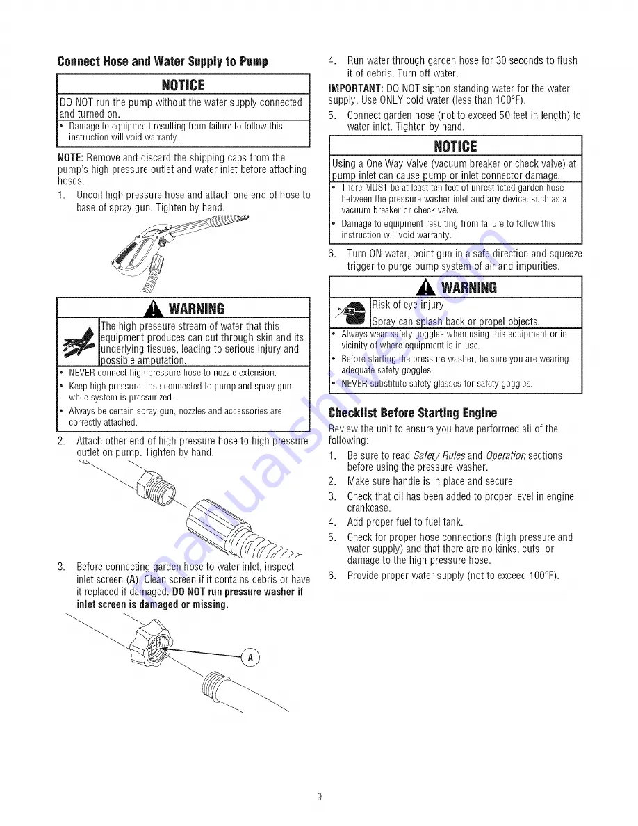 Craftsman 500.752110 Operator'S Manual Download Page 9