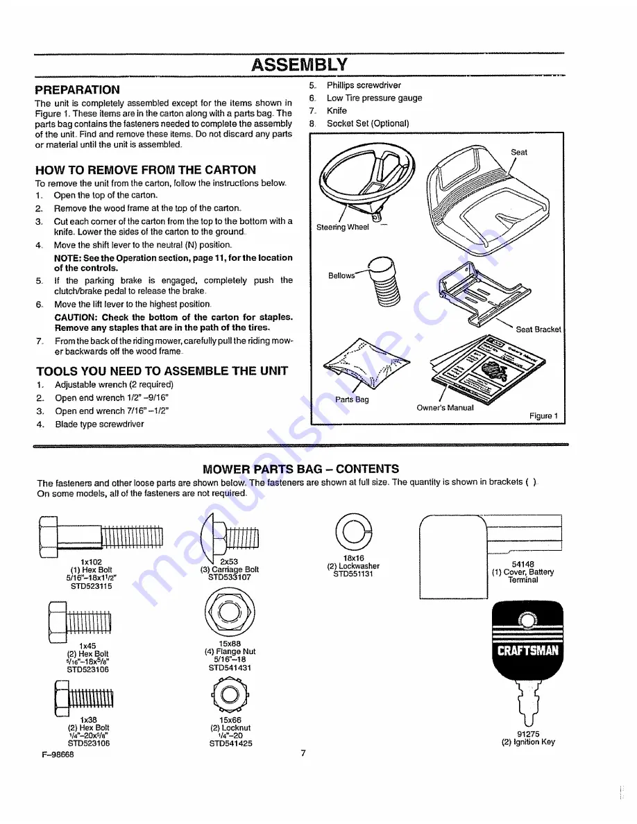 Craftsman 502.270210 Owner'S Manual Download Page 7