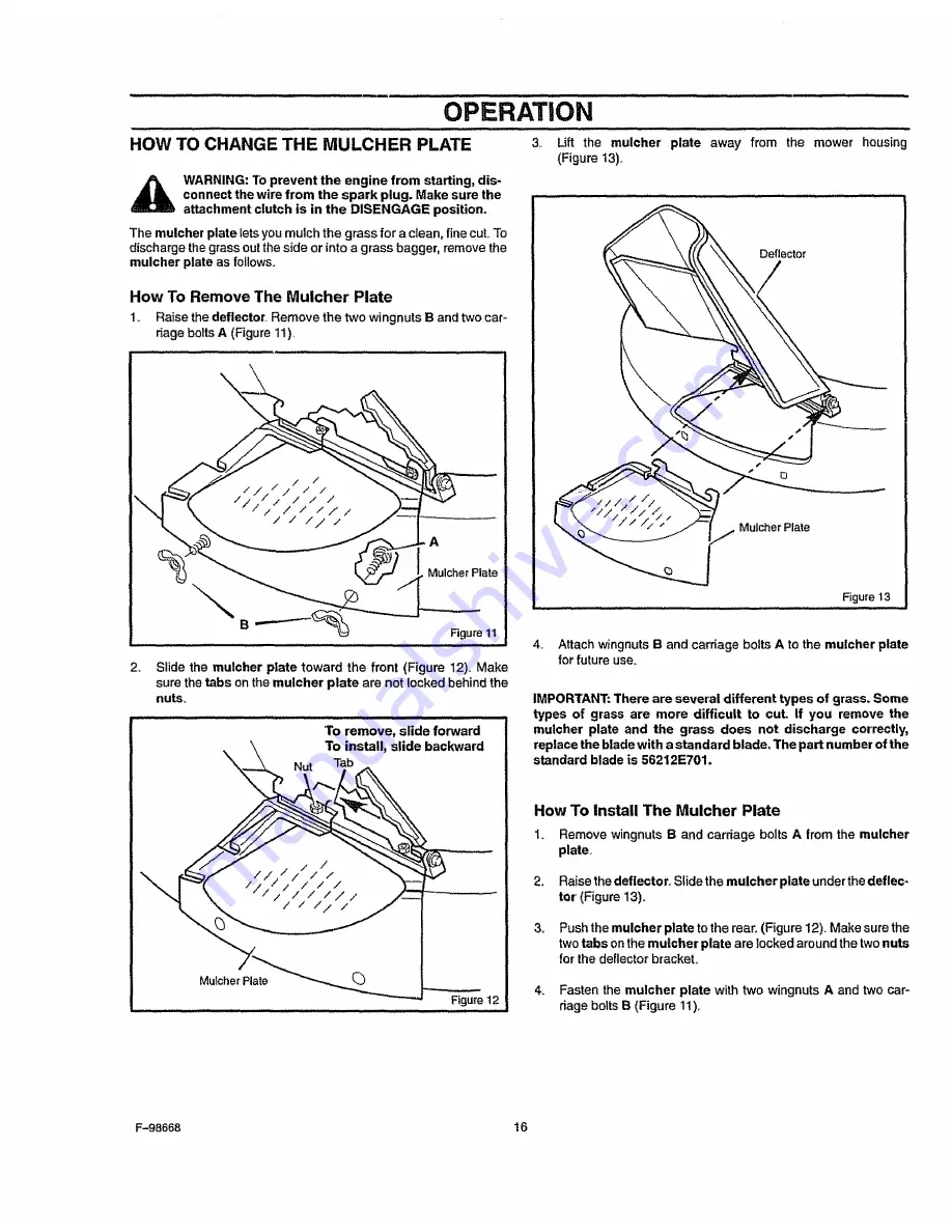 Craftsman 502.270210 Owner'S Manual Download Page 16