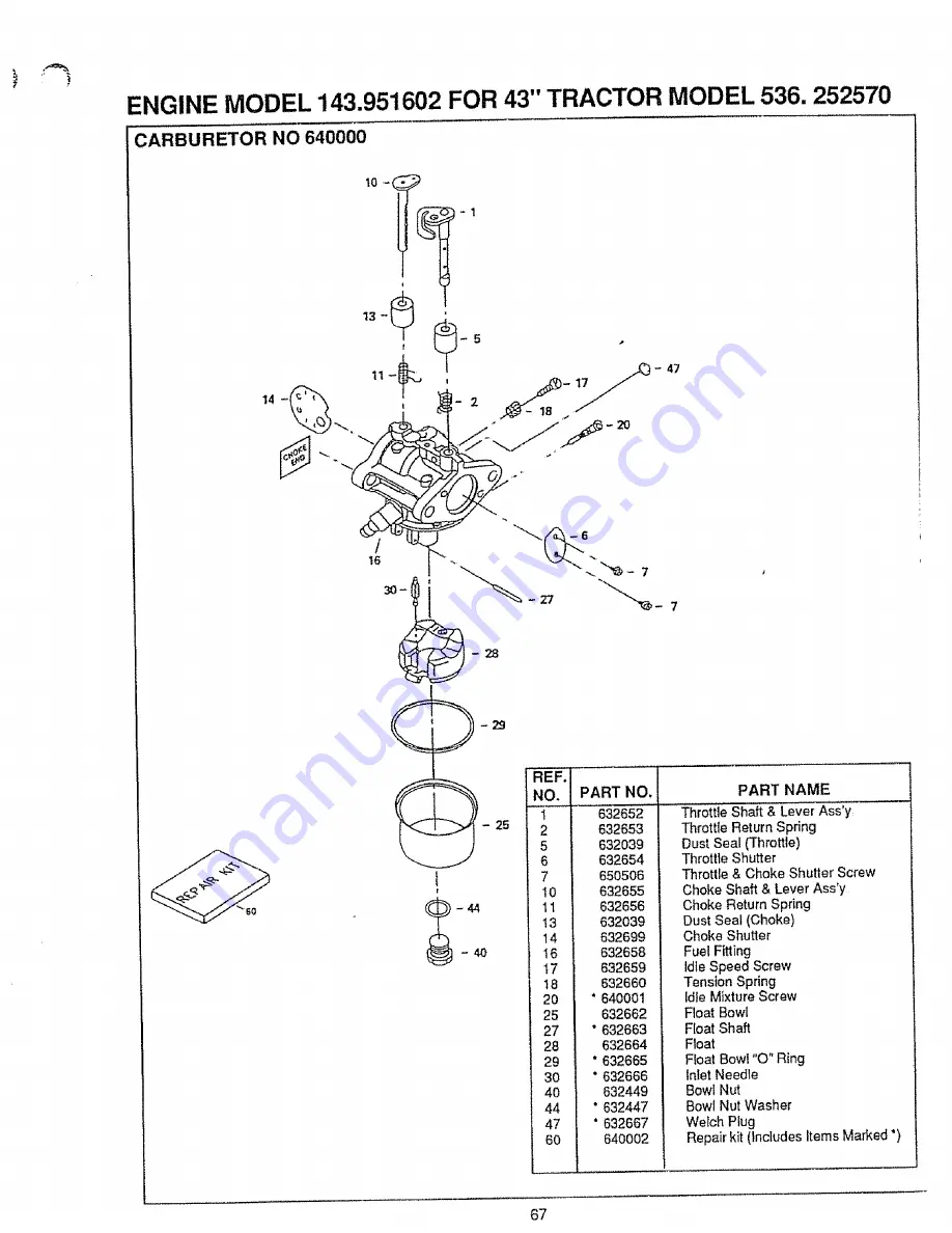 Craftsman 536.252570 Скачать руководство пользователя страница 67