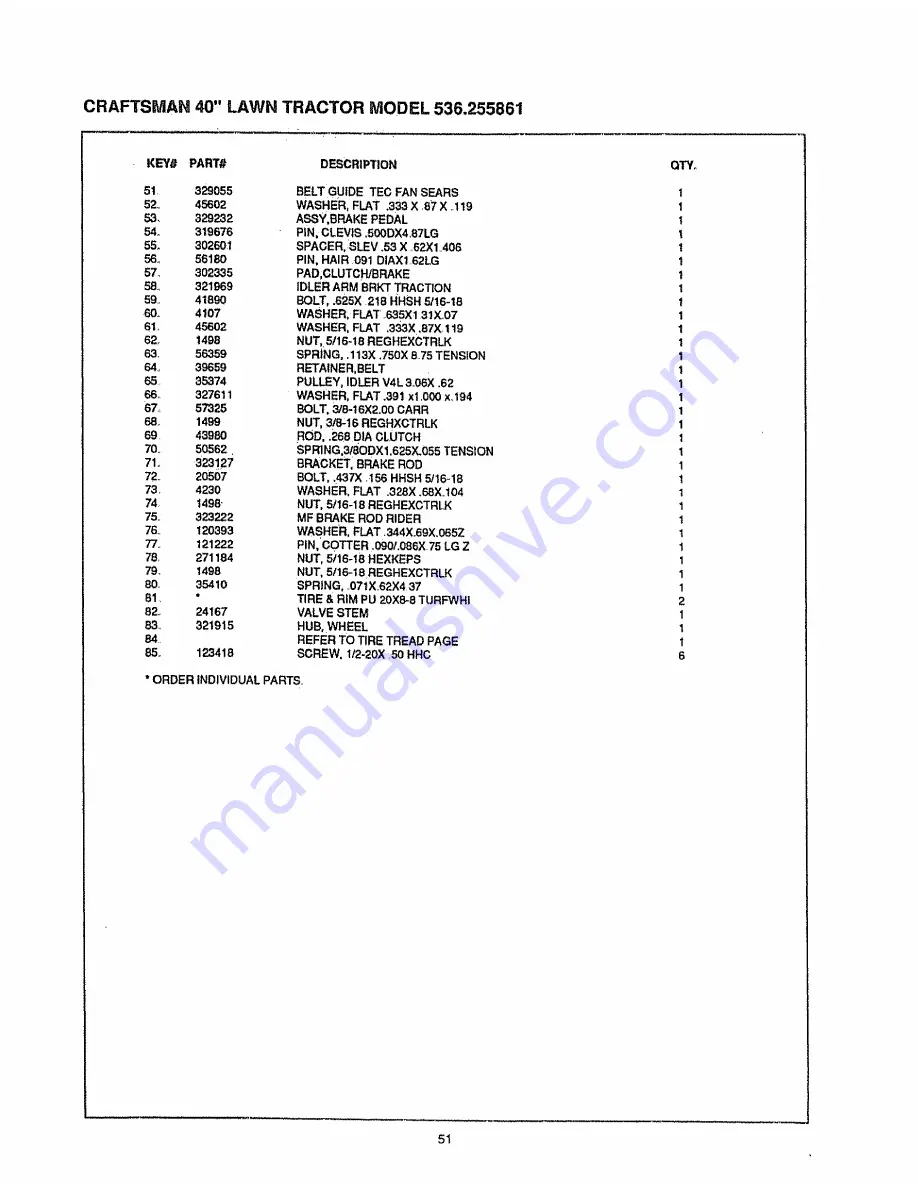 Craftsman 536.255861 Owner'S Manual Download Page 51