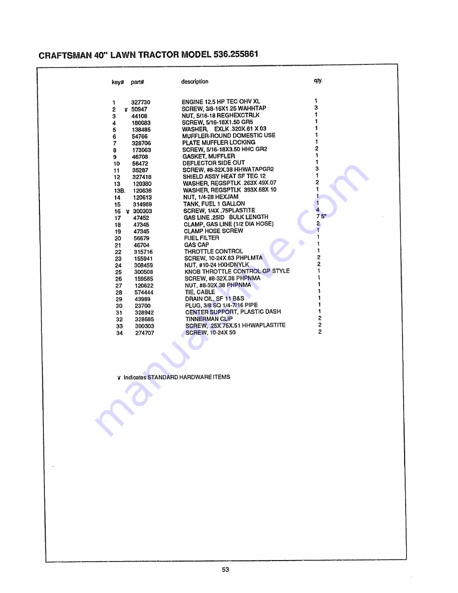 Craftsman 536.255861 Owner'S Manual Download Page 53