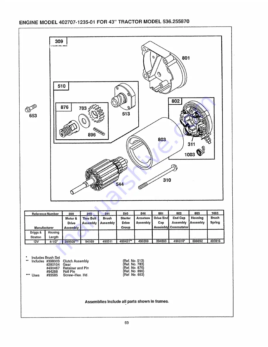 Craftsman 536.25587 Скачать руководство пользователя страница 69