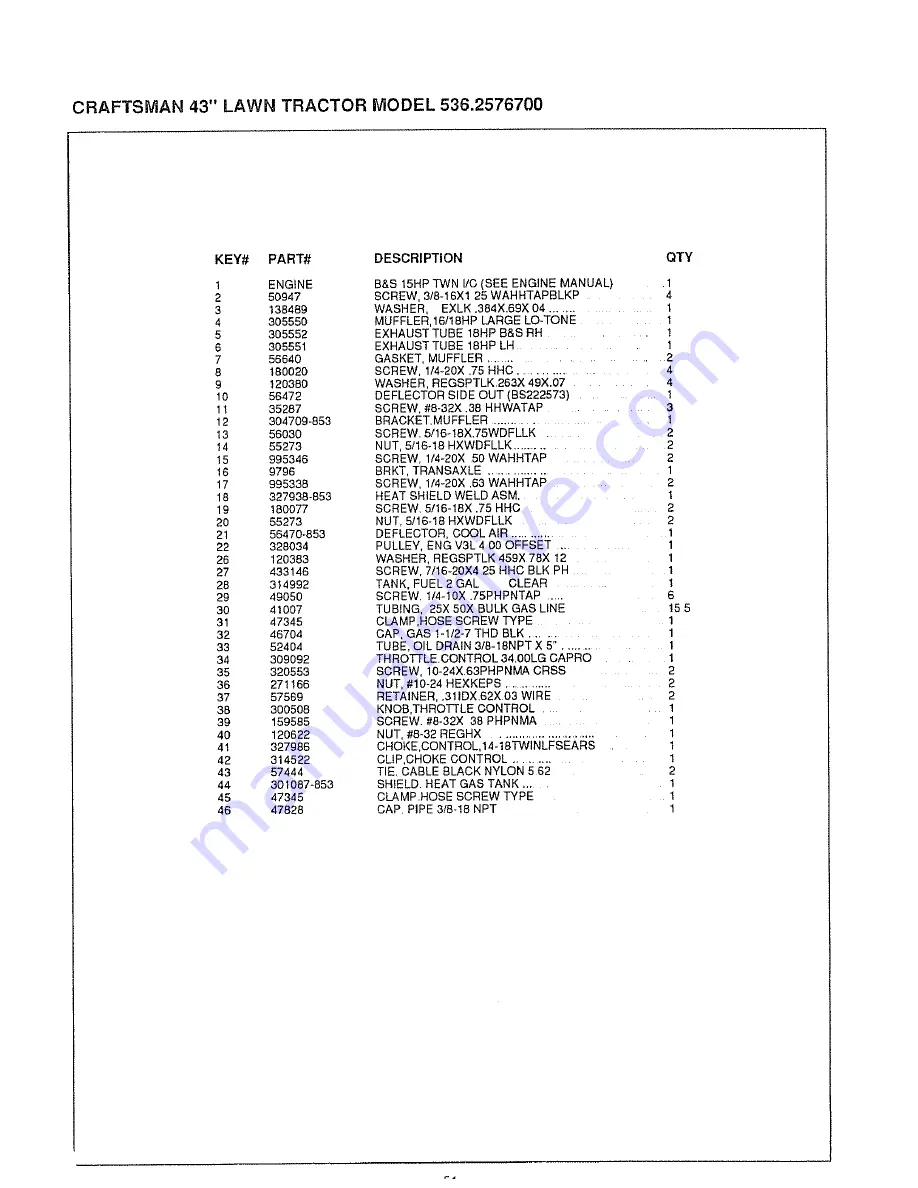 Craftsman 536.257670 Owner'S Manual Download Page 51