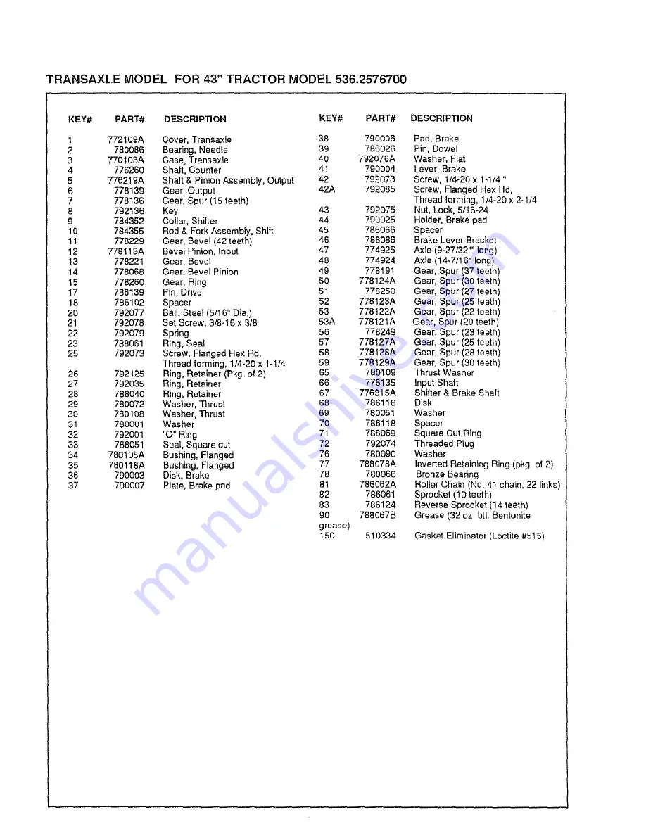 Craftsman 536.257670 Owner'S Manual Download Page 69