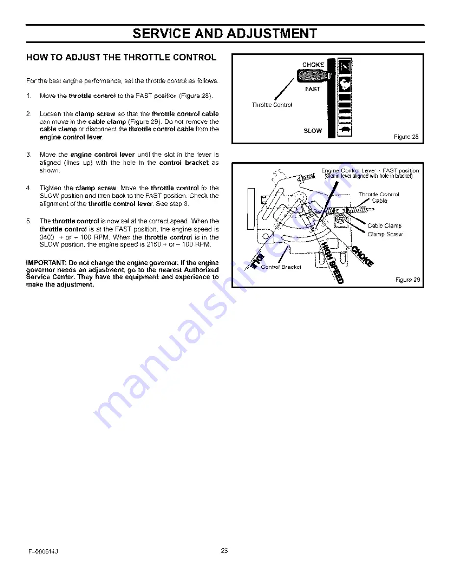 Craftsman 536.270212 Owner'S Manual Download Page 26