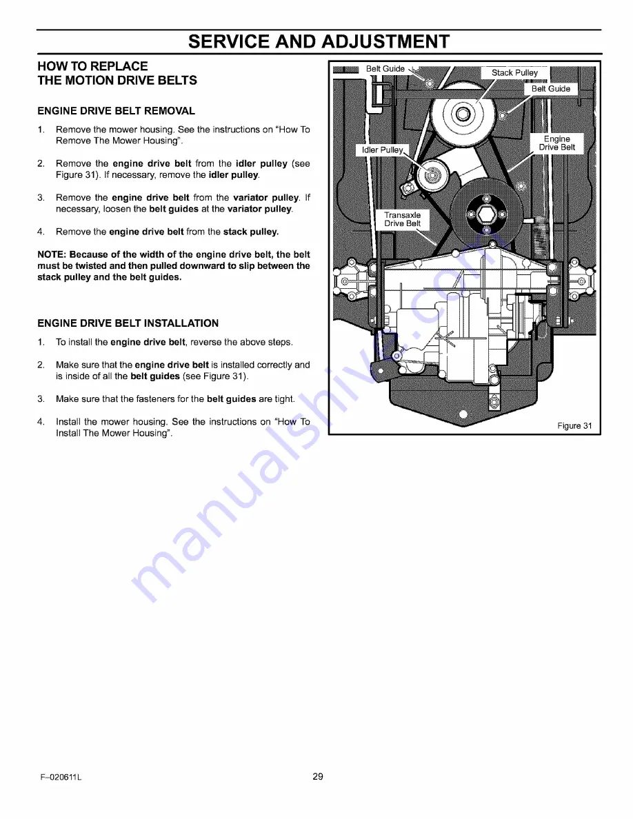 Craftsman 536.270270 Operator'S Manual Download Page 29