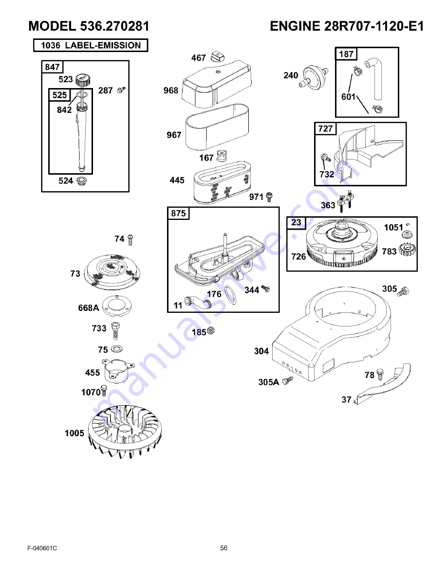 Craftsman 536.270281 Operator'S Manual Download Page 56