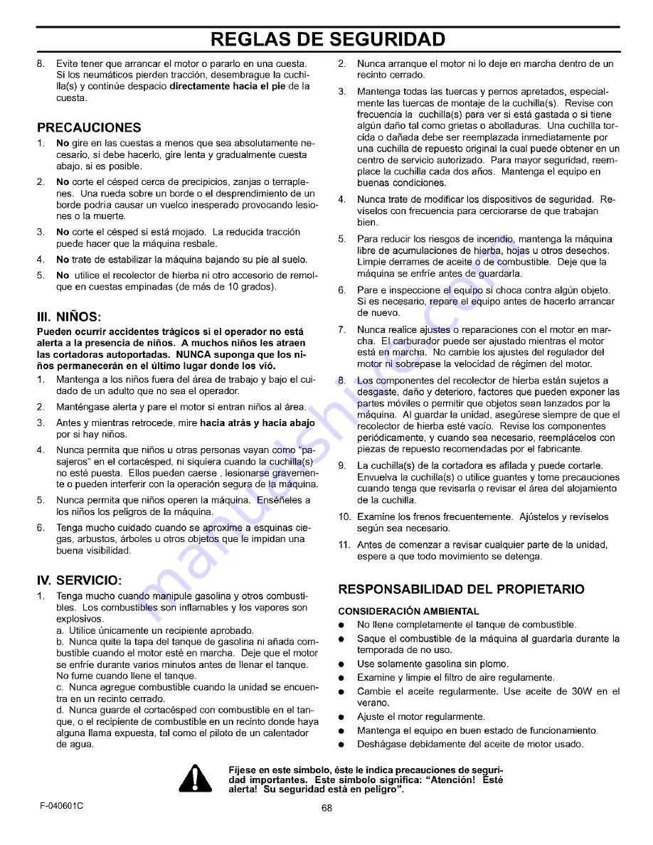 Craftsman 536.270281 Operator'S Manual Download Page 68