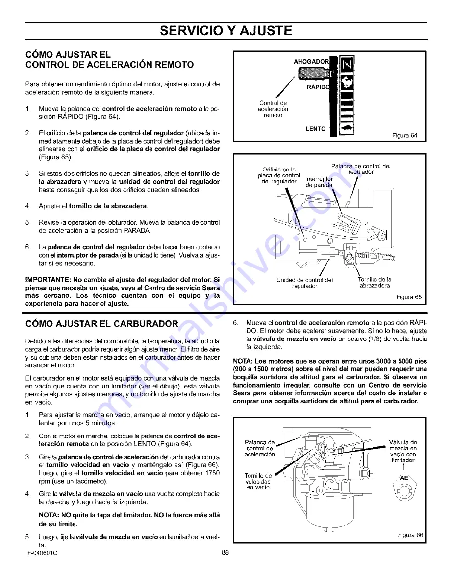 Craftsman 536.270281 Operator'S Manual Download Page 88