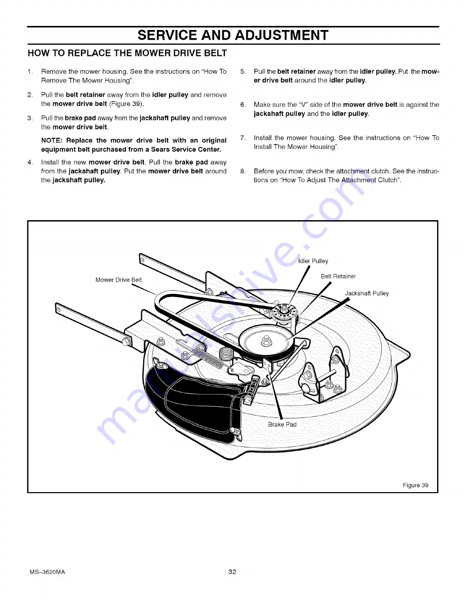 Craftsman 536.270320 Operator'S Manual Download Page 32