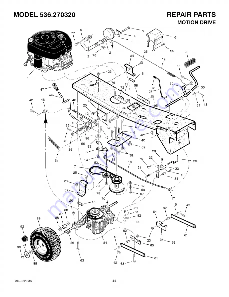 Craftsman 536.270320 Operator'S Manual Download Page 44