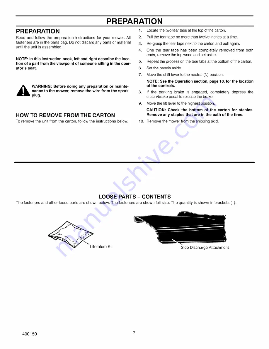 Craftsman 536.270321 Operator'S Manual Download Page 7