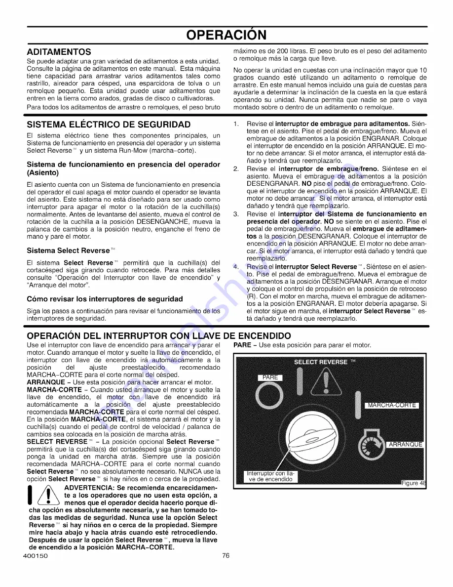 Craftsman 536.270321 Operator'S Manual Download Page 76