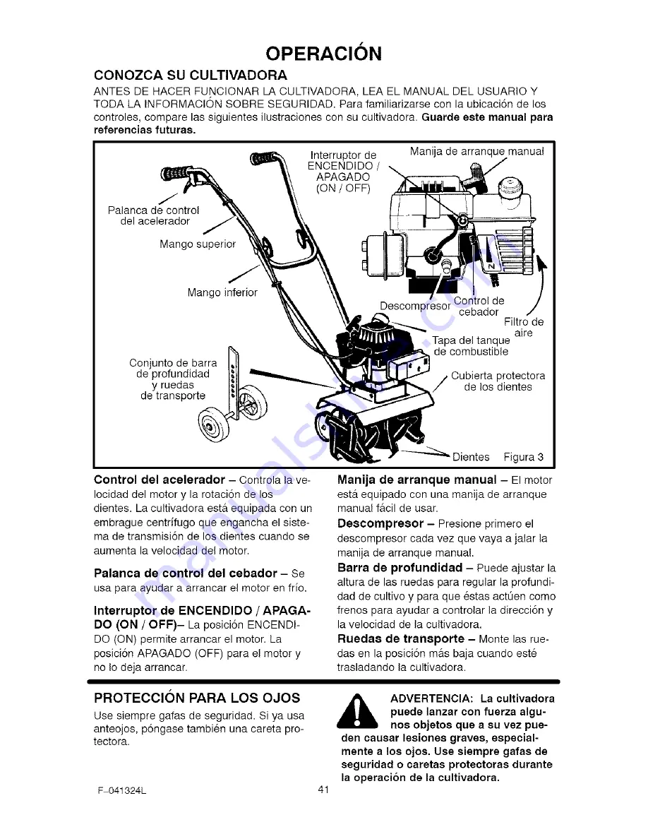 Craftsman 536.292524 Operator'S Manual Download Page 41