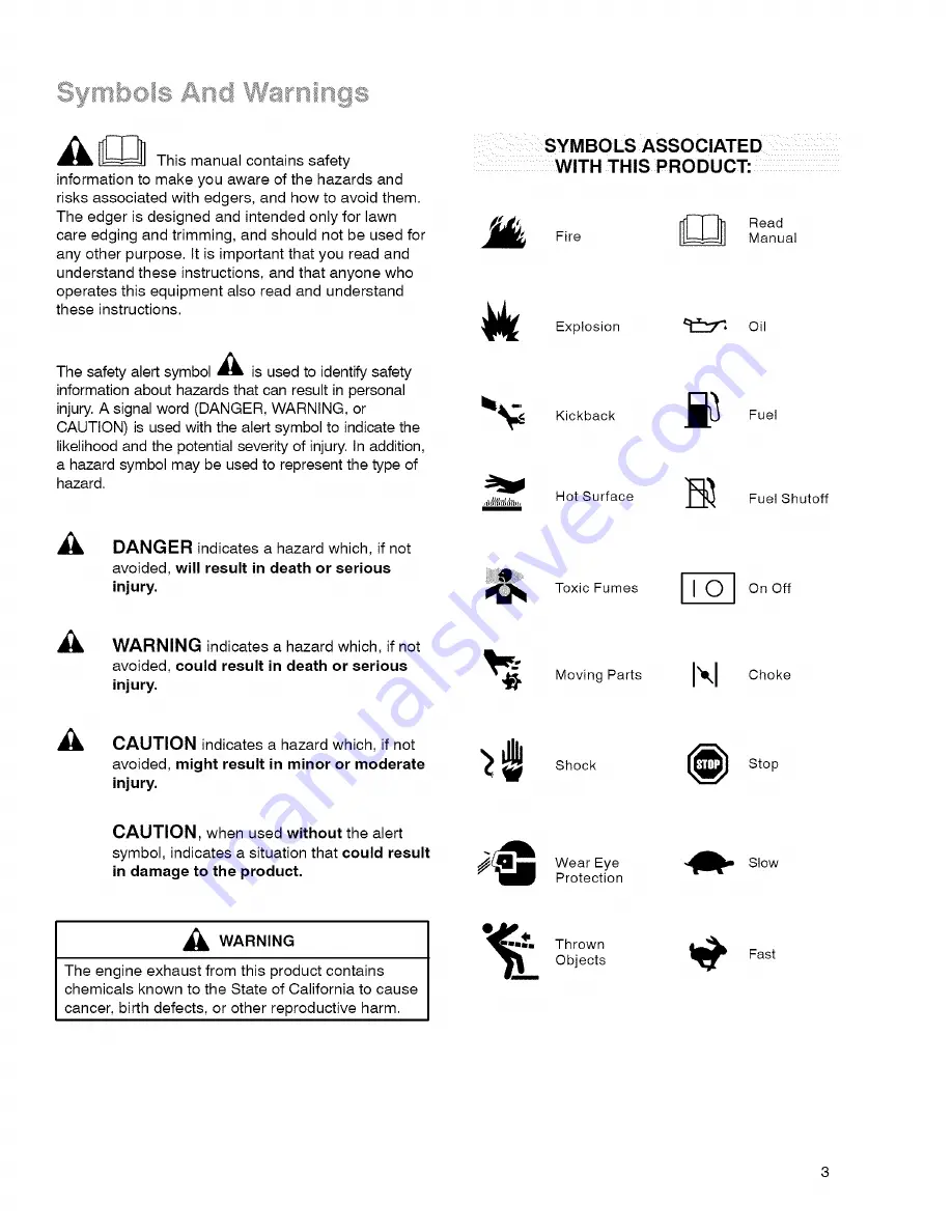 Craftsman 536.772330 Operator'S Manual Download Page 3