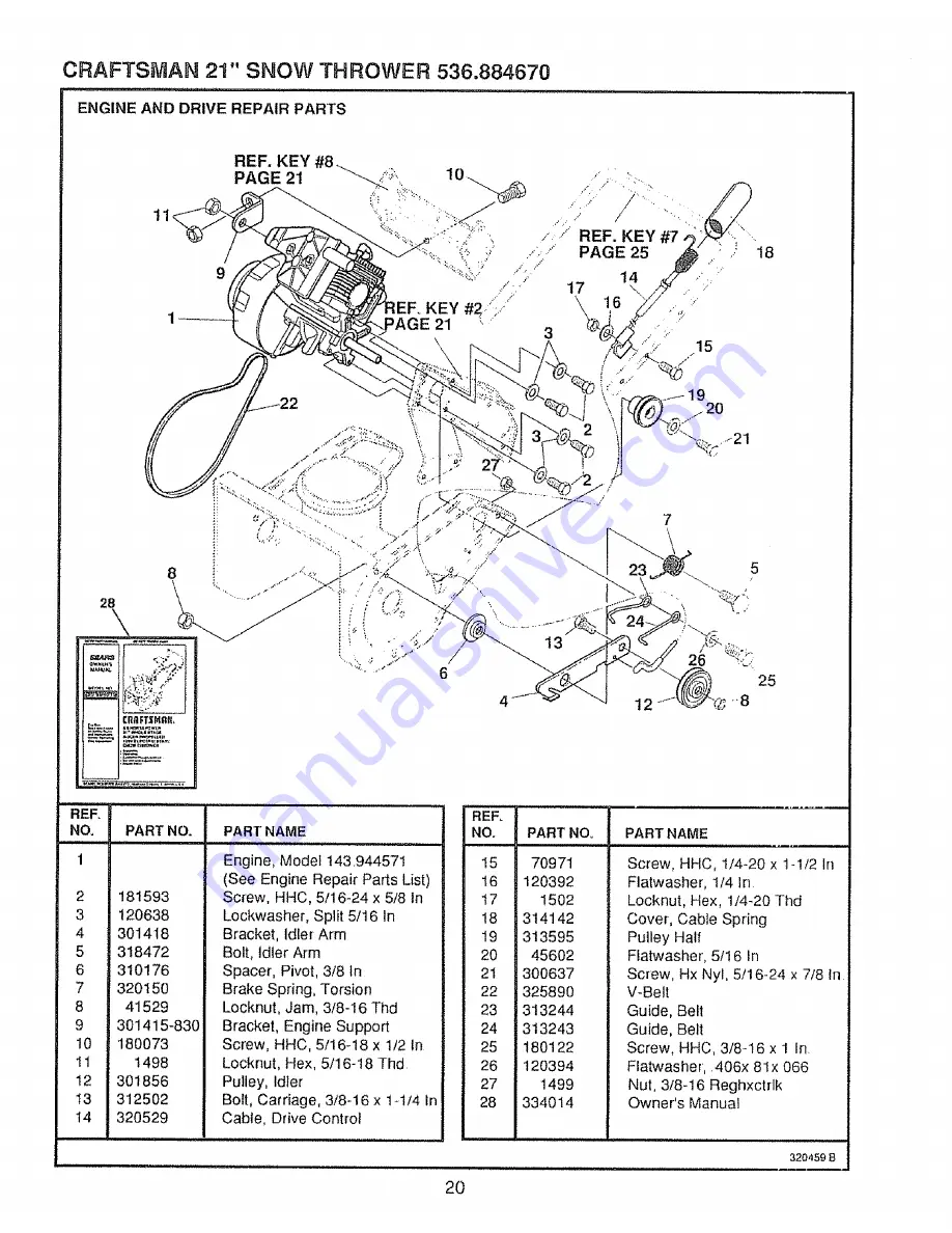 Craftsman 536.884670 Owner'S Manual Download Page 20