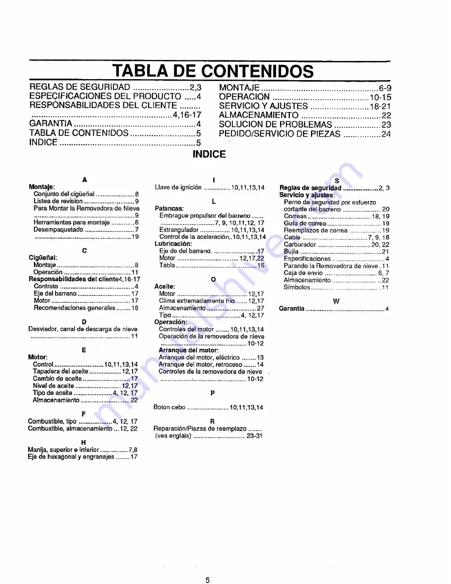 Craftsman 536.884780 Owner'S Manual Download Page 41